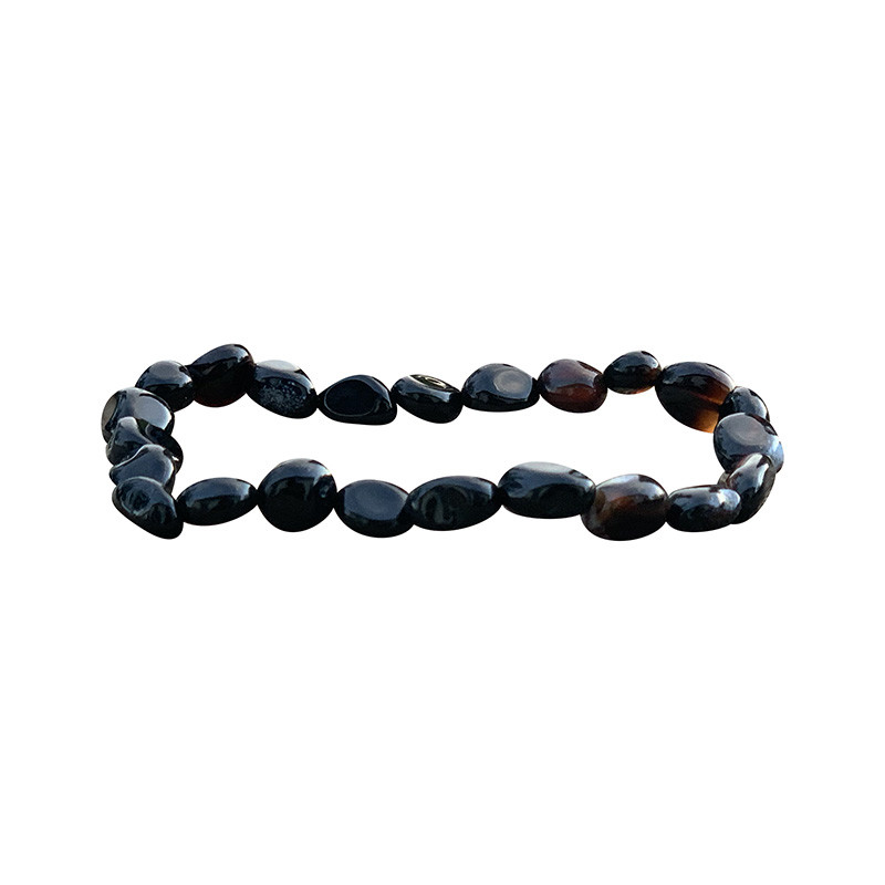 Bracelet onyx noir grains lot de 4