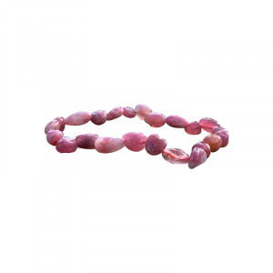 Bracelet tourmaline rose grains les 4