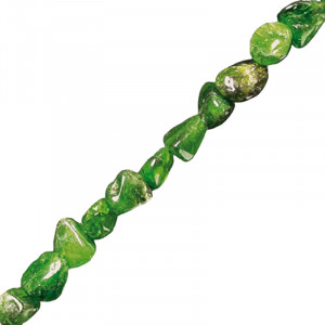 Collier diopside chromifère grains 43-45cm