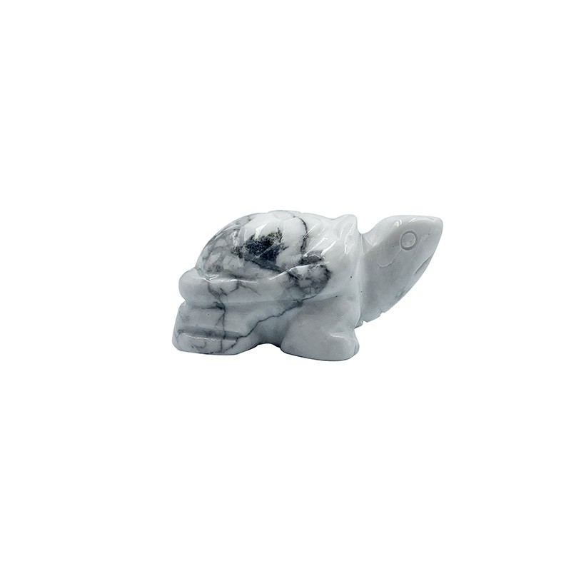 Statuette Tortue en Quartz rose, Howlite ou Labradorite