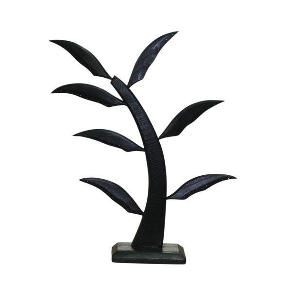Présentoir boucles d'oreilles bois noir 43X41cm