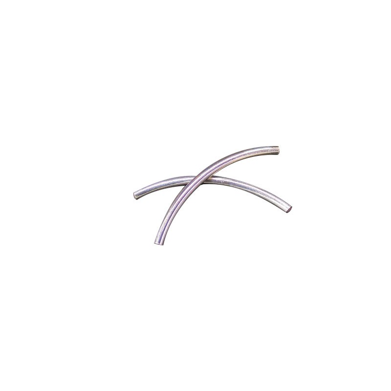 Tube 2x35mm lot 10pcs, argent 0.925