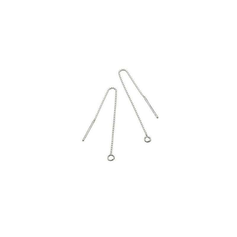 Boucles d'oreilles pendantes 7.5cm lot 4 paires argent 0.925