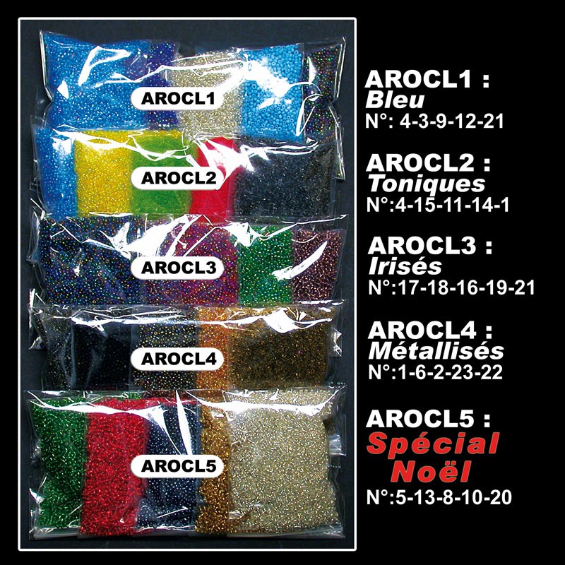 Perles de rocaille de 2mm lots assortis 5x1000pcs