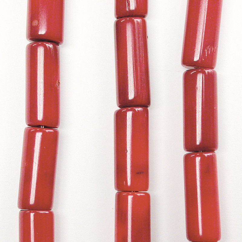 Rangs bambou de mer extra 7mm teinté rouge clair les 3 ass