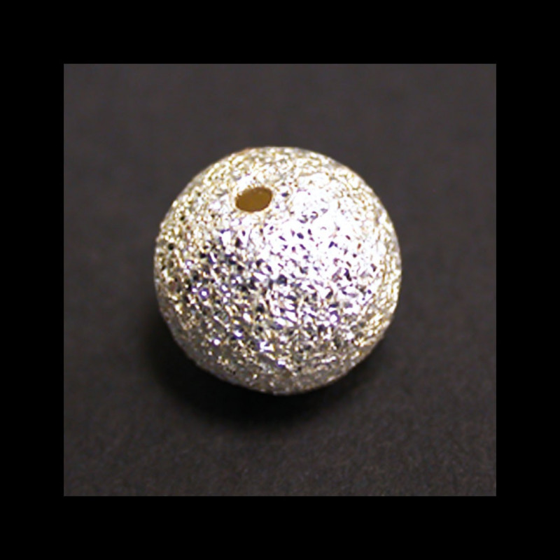 Boules argent 8mm 10pcs, petits trous