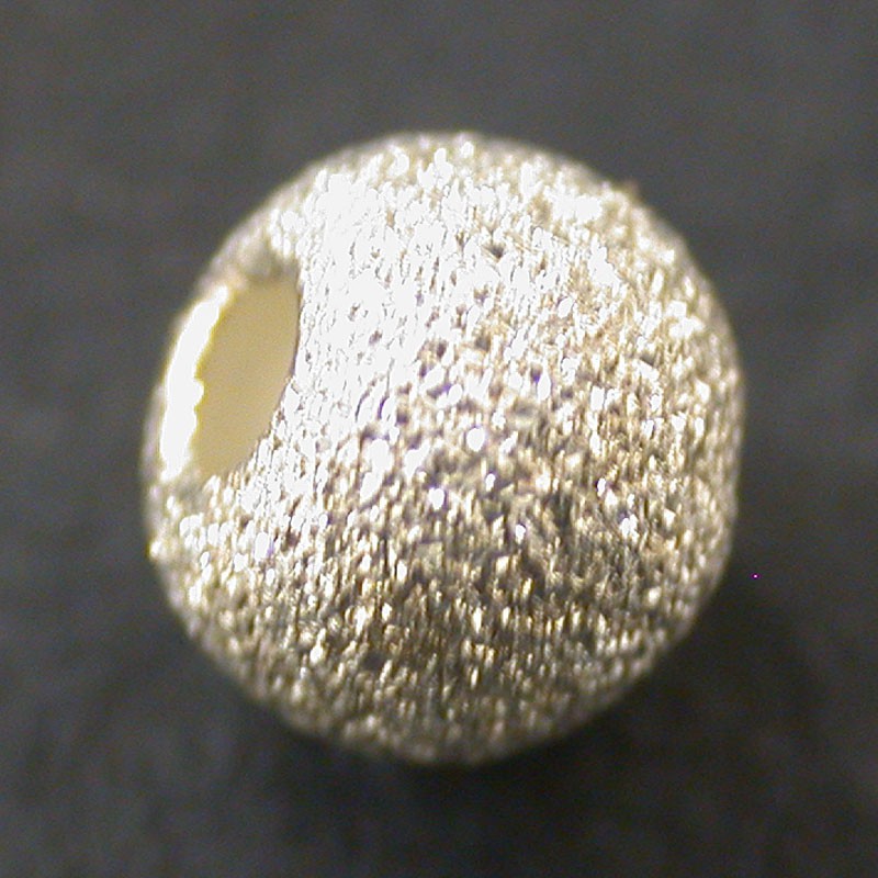 Boules argent 8mm 10pcs, gros trous