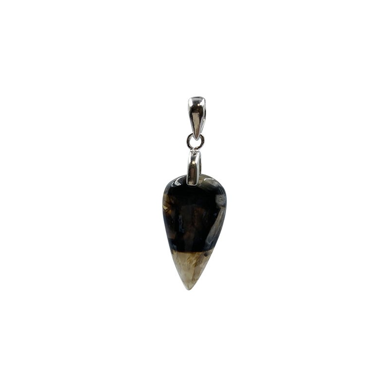 Pendentif Agate Tubulaire Turquie Argent 0.925 rhodié