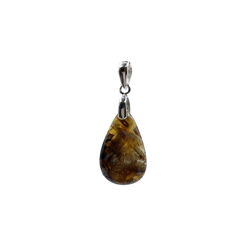 Pendentif Agate Tubulaire Turquie Argent 0.925 rhodié