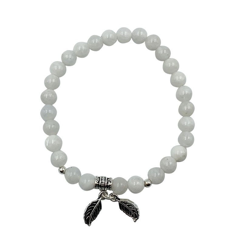 Bracelet Feuille – Billes en Argent 925 de 6 mm
