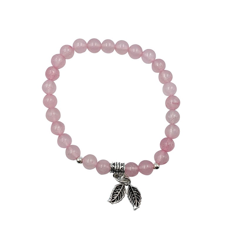 Bracelet Feuille – Billes en Argent 925 de 6 mm