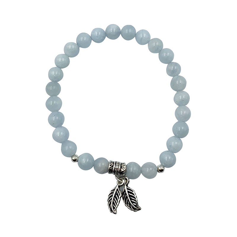 Bracelet Feuille – Billes en Argent 925 de 6 mm