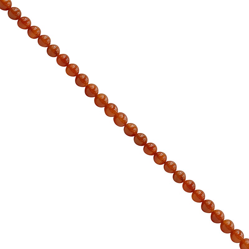 Collier cornaline boules 4 à 10 mm - 42cm