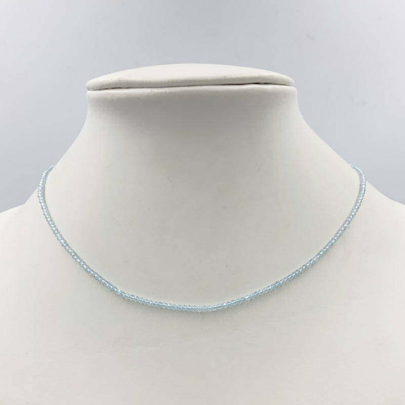 Collier topaze 2 mm facetté - argent 0.925