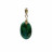 Pendentif Chrysocolle - argent 0.925 rhodié