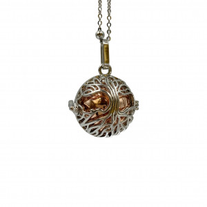 Pendentif Bola Arbre de vie avec boule bronze grelot