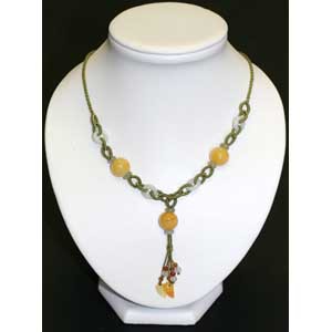 Collier jade jaune