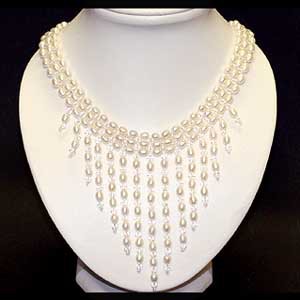 Collier perles biwa