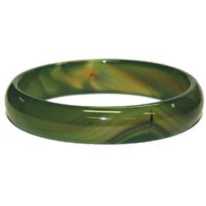 Bracelet agate teintée vert