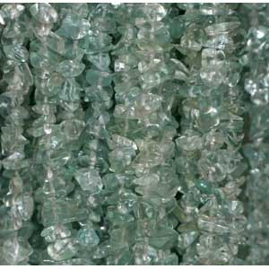 Bracelet verre teinte aigue marine 10pcs
