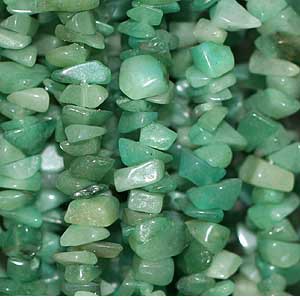 Collier aventurine baroque 85cm 10 pcs