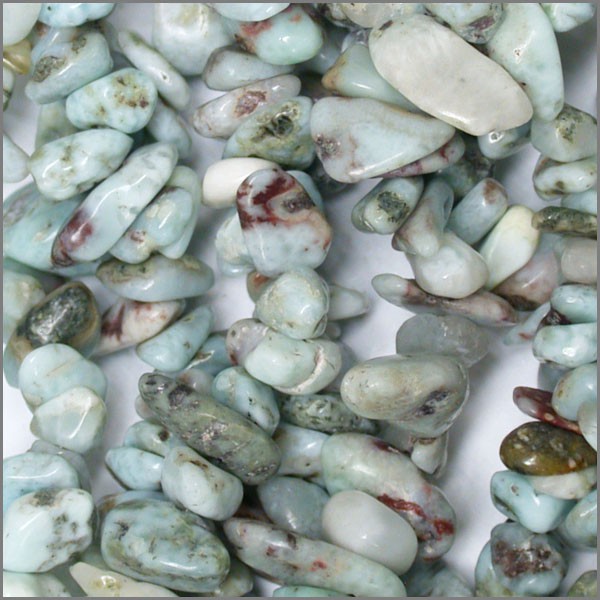 Collier larimar baroque 42cm 5 pcs