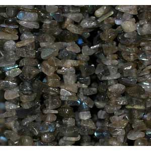 Collier labradorite baroque 90cm 10 pcs