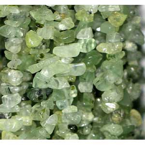 Collier Prehnite baroque 85cm 10 pcs