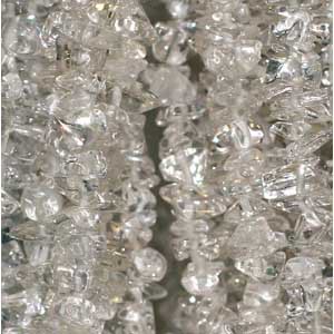 Collier cristal de roche baroque 90cm 10 pcs