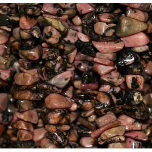 Collier Rhodonite baroque 90cm 10 pcs