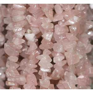 Quartz rose collier baroque 42cm 10 pcs