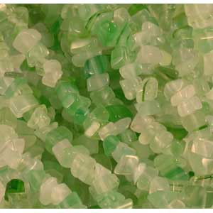 Collier en verre vert pistache baroque 90cm 10 pcs