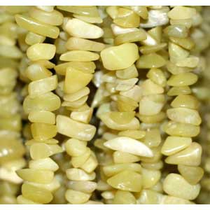 Collier jade jaune baroque 85cm 10 pcs