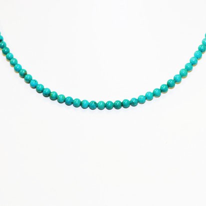 Collier turquoise extra boules 4mm 42cm