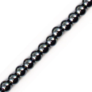 Collier hématite magnétique boules 6mm 42cm