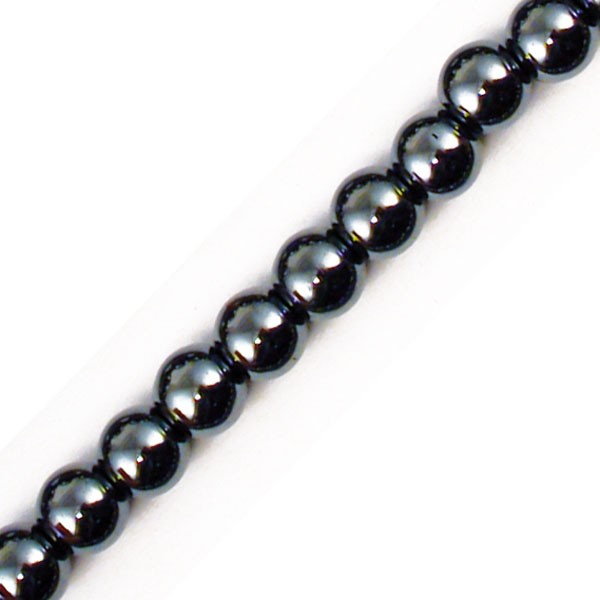 Collier hématite magnétique boules 8mm 42cm