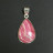 Pendentif rhodochrosite argent 0.925 rhodié - la pièce