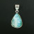 Pendentif Larimar sur argent 0.925 rhodié