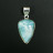 Pendentif Larimar sur argent 0.925 rhodié