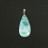 Pendentif larimar T2 argent 0.925 rhodié