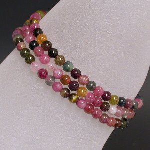 Collier/bracelet tourmaline 4mm 50cm
