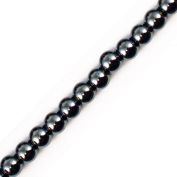 Bracelet hématite magnétique 6mm 5 pcs