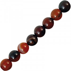 Collier agate rubanée 4 à 12 mm