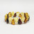 Bracelet Ambre de la baltique Triangle, environ 13 mm, Baroque multi