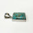 Pendentif chrysocolle -  carré / rectangle - argent 925 rhodié