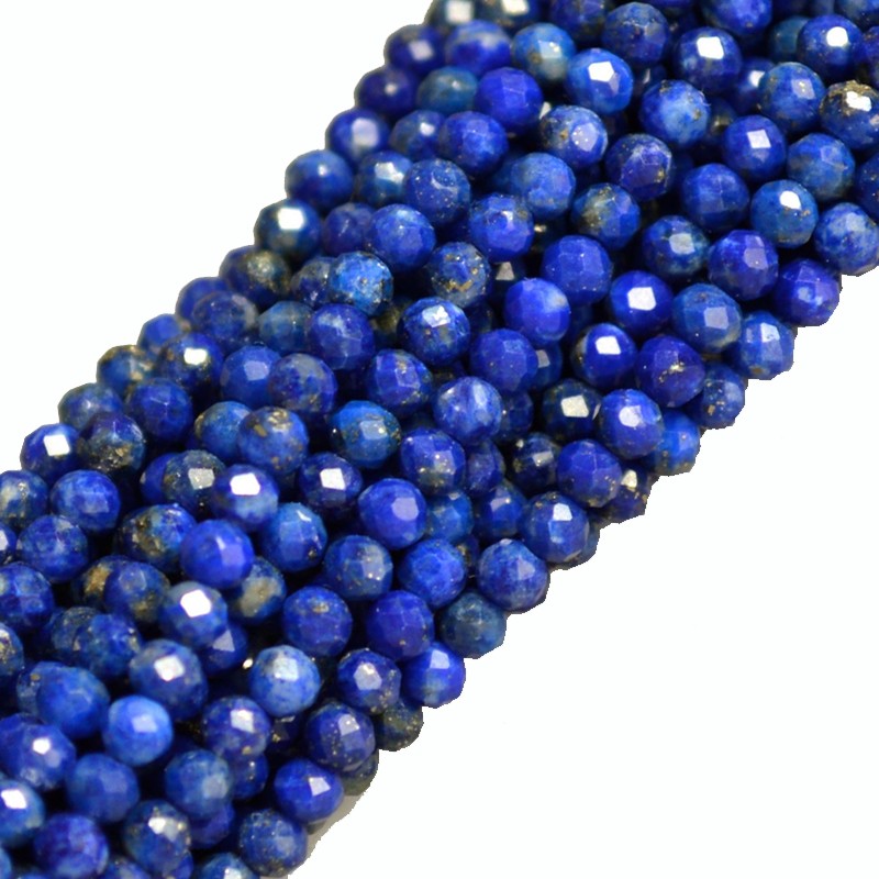 Collier Lapis 2 mm facetté argent 0.925