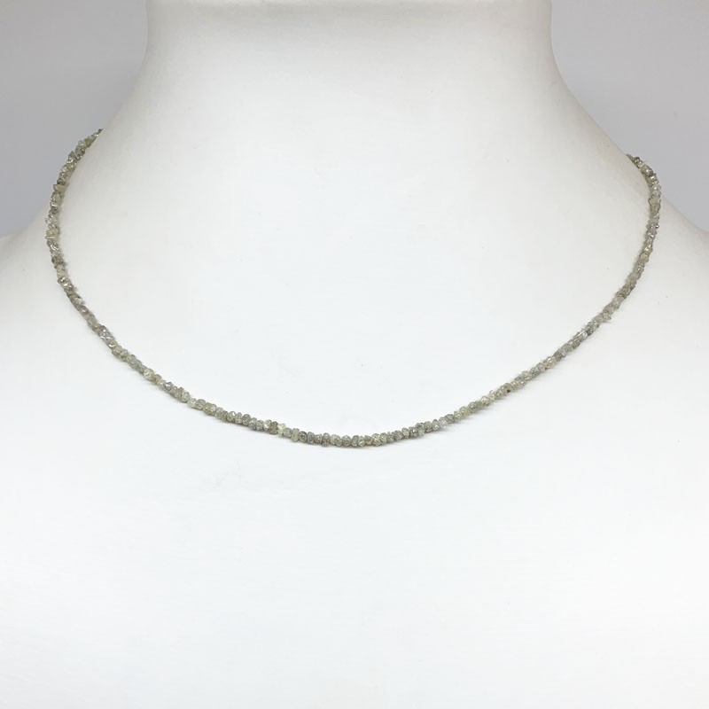 Collier diamant gris champagne