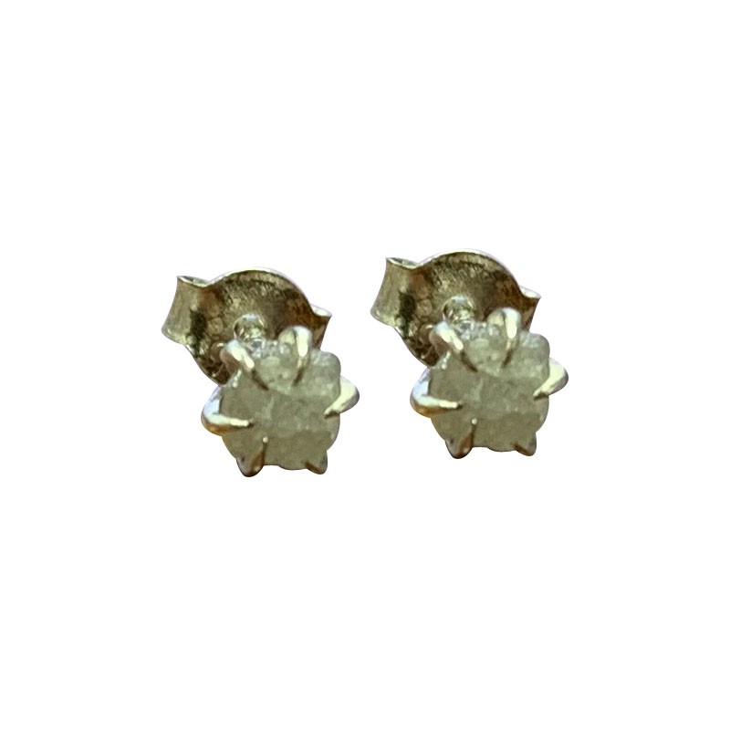 Boucles d'oreilles cristaux de diamants argent 0.925