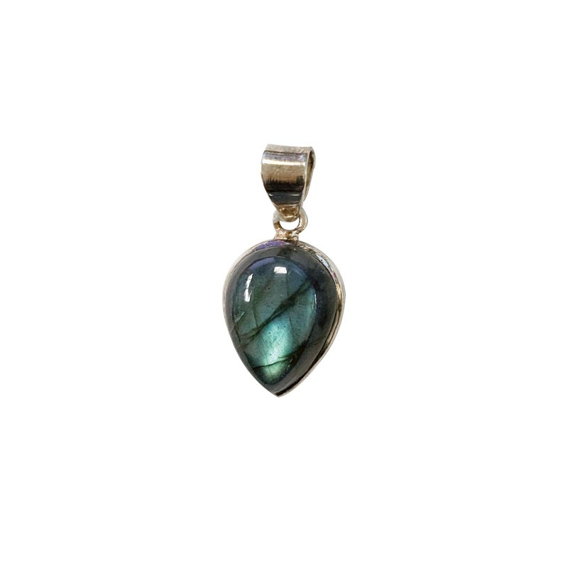 Pendentif Labradorite sur argent 0.925 rhodié