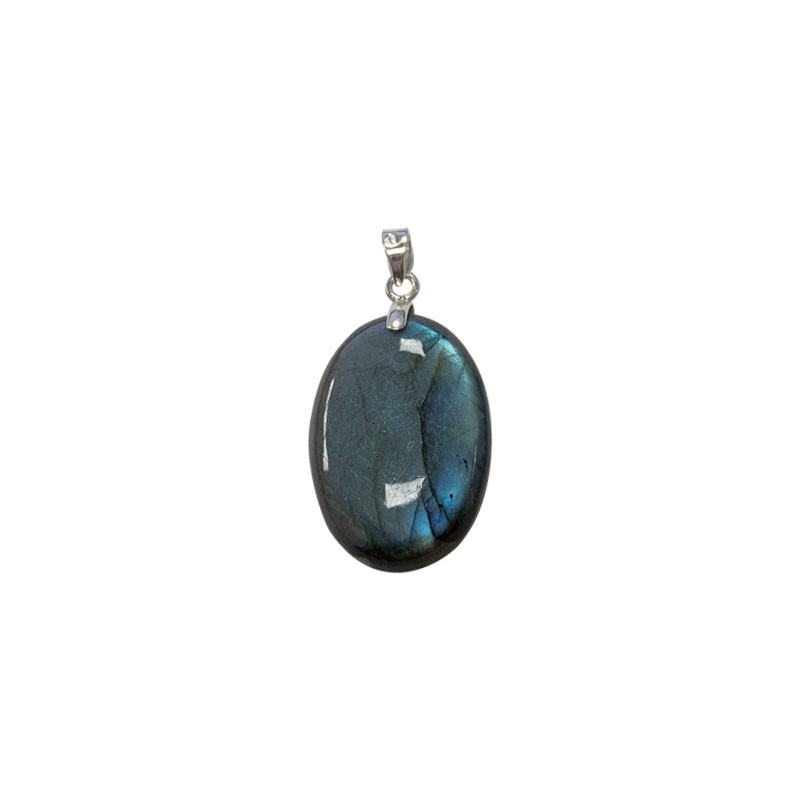 Pendentif Labradorite - argent 0.925 rhodié - 3 à 4 cm  